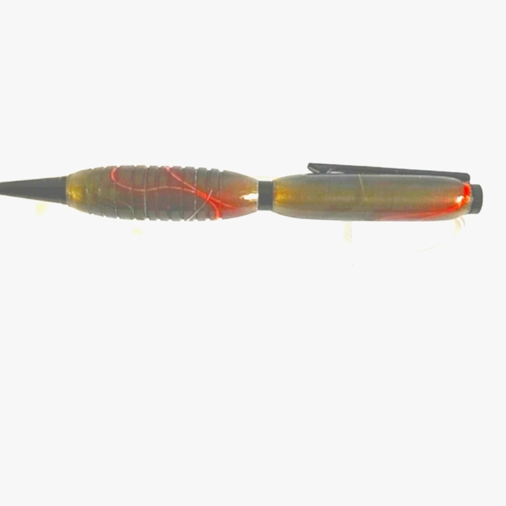 Hand Crafted Unique Green Red Gray Acrylic with Gun Metal Fittings Writing Pen